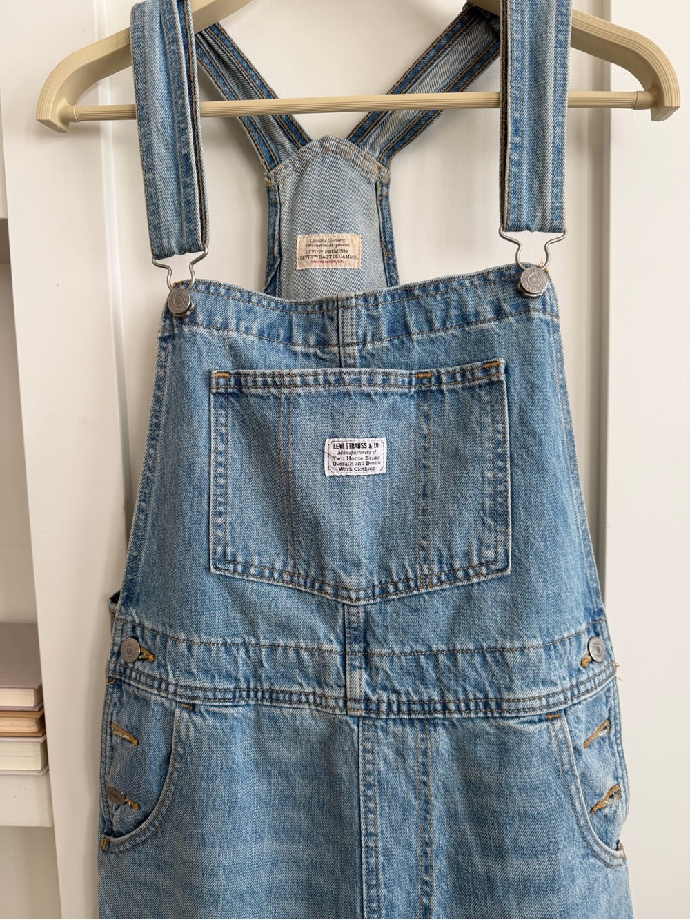 Levi's Light Blue Denim Overalls with Front Pocket